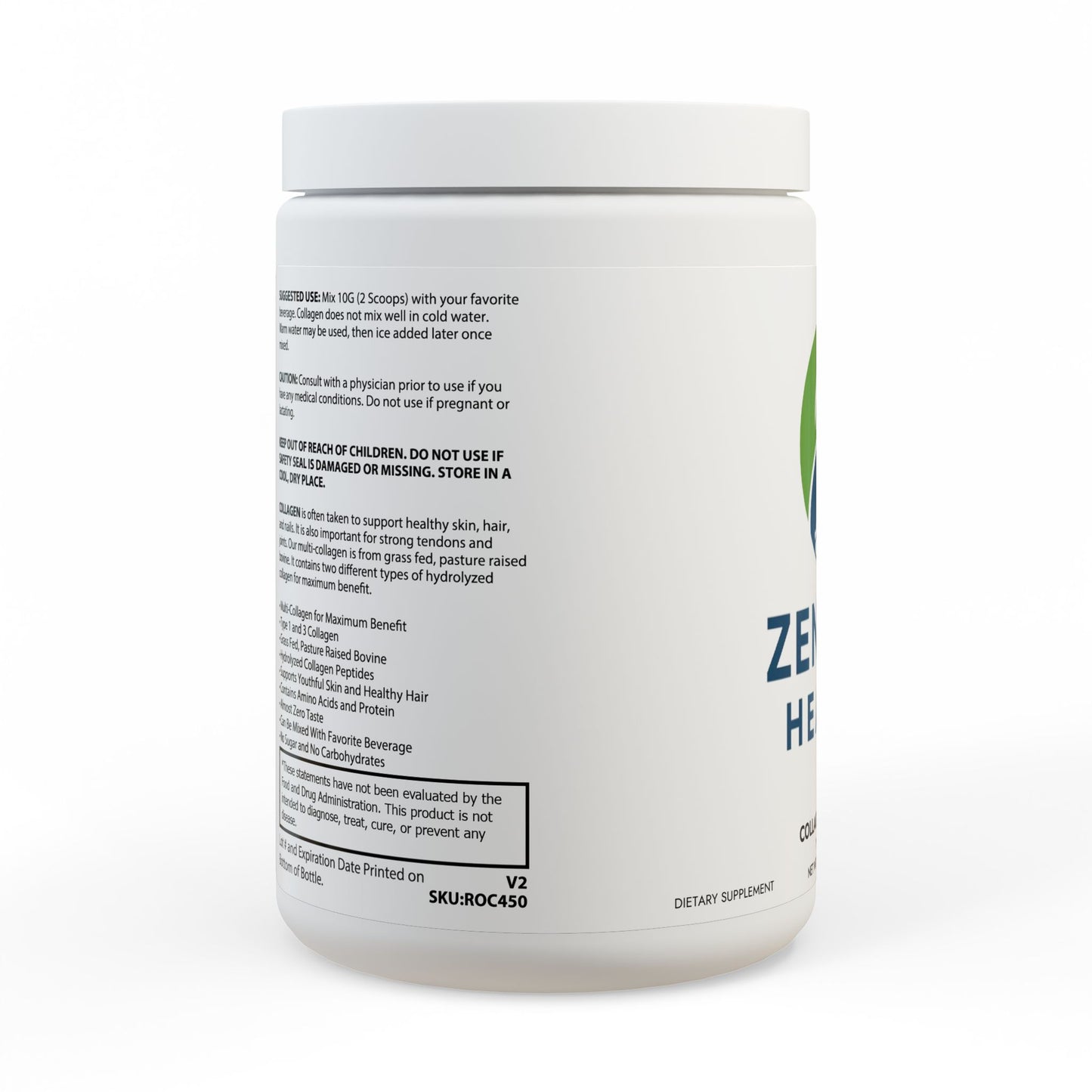 Collagen Peptides Type I & III Supplement (350g, 12.3oz)