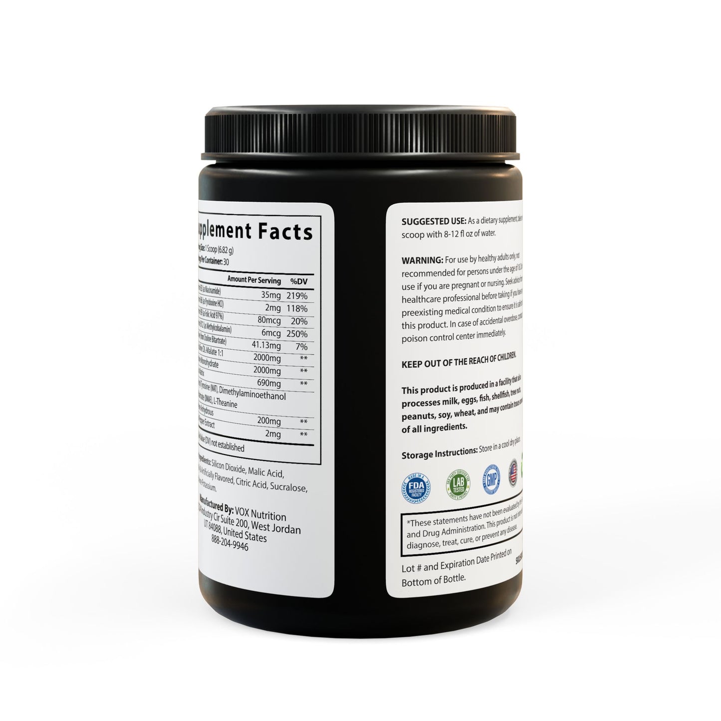 Low Stimulation Pre-Workout Supplement, Fruit Punch (204g, 7.1oz)